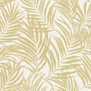 Grandeco|Papier peint tropical vert doré avec reliefs|Tropical
