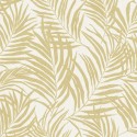 Grandeco|Papel pintado tropical beige ocre con textura|Papel Pintado