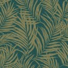 Grandeco|Tropical green gold with reliefs wallpaper|Tropical