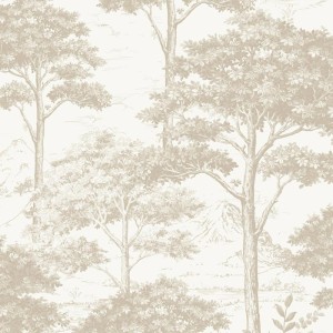 Grandeco|Tree floral green wallpaper|Wallpaper