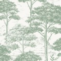 Grandeco|Baummuster grün Tapete|Tapeten