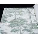 Papel pintado árboles floral verde - Grandeco Maison MN3009
