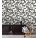Grandeco|Tree floral white black wallpaper|Wallpaper