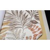 Grandeco|Papel pintado flores tropicales beige dorado|Tropical