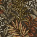 Grandeco|Tropical leaves black multicolor wallpaper|Tropical