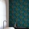 Papel pintado hojas verdes tropicales - Grandeco Maison MN3112