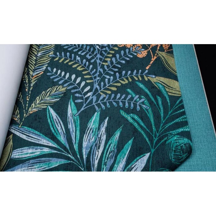 Grandeco|Papier peint feuilles vertes tropicales|Tropical