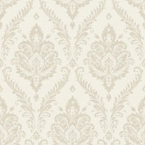 Grandeco|Damask floral gray decorations wallpaper|Damask