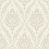 Grandeco|Papier peint damas élégant floral beige|Damas