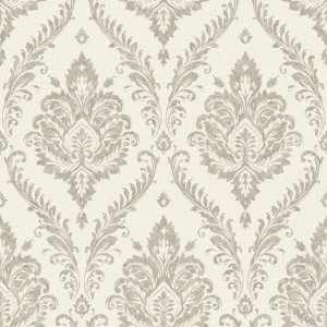 Borastapeter|Tapete Damast elegante Medaillons weiß Stil|Damast