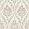 Grandeco|Papier peint damas floral couleur taupe|Damas