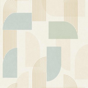 Versace|Papier peint Versace motifs typiques or métallisé|Papier Peint