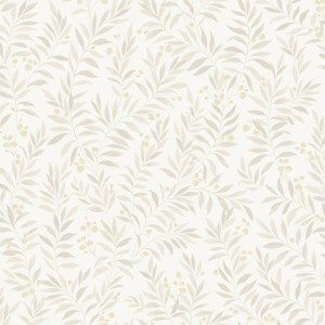 Papeldecor|Wandtapete mit Bananenblättern und beige-grauen Farnen|Tapeten