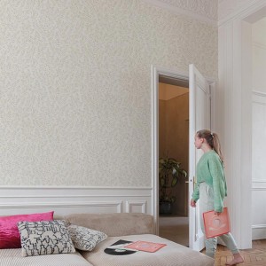 Casamance|Wallpaper plain green textile effect matte finish|Wallpaper 2