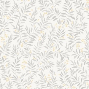 Grandeco|Floral bunches hanging leaves beige wallpaper|Wallpaper