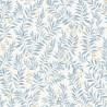 Grandeco|Papier peint fleurs bouquets et feuilles bleu|Romantique