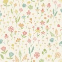 Grandeco|Papier peint petites fleurs blanc multicolore|Jeunesse