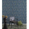 Grandeco|Small multicolor flowers blue wallpaper|Youth Style