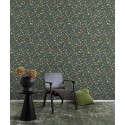 Grandeco|Kleine bunte Blumen grün Tapete|Tapeten