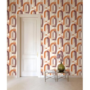 As Creation|Tapete Blumen im Stil derer Jahre in Beige, Blau|Retro 2