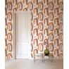 Grandeco|Papier peint cercles et rayures orange violet|Rétro