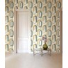 Grandeco|Terracotta grüne Kreise und Streifen Tapete|Retro