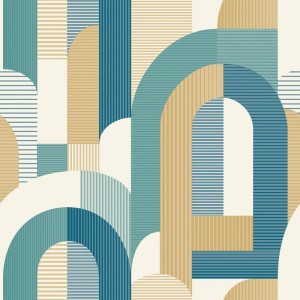 Grandeco|Moderne geometrische Khaki und Rosa Tapete|Geometrisch