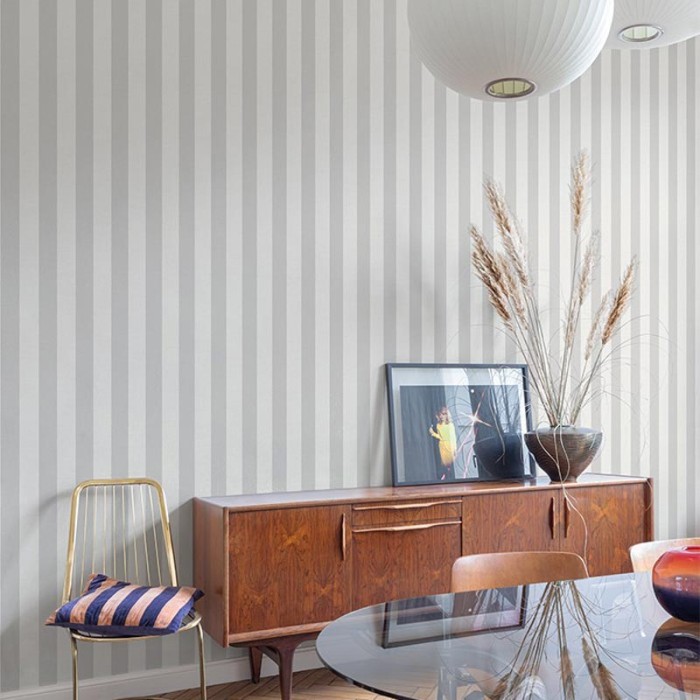 Grandeco|Vertical stripes gray wallpaper|Stripes