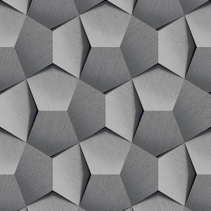 Grandeco|Modern 3D light gray wallpaper|Modern