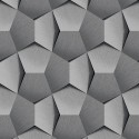 Grandeco|Modern 3D anthracite gray wallpaper|3D Effect