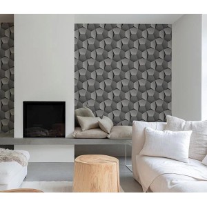 Papeldecor|Papier peint style industriel béton blanc-argent|Papier Peint 2