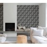 Grandeco|Modern 3D anthracite gray wallpaper|3D Effect