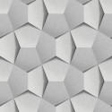 Grandeco|Modern 3D light gray wallpaper|Modern