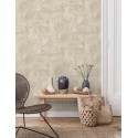 Grandeco|Metallisch glänzender Stuck beige Tapete|Stuckimitat