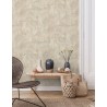Grandeco|Metallisch glänzender Stuck beige Tapete|Stuckimitat
