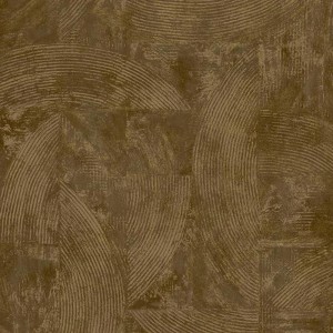 Casamance|Wallpaper plain distressed effect white and gold|Stucco Imitation
