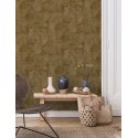 Grandeco|Metallic stucco brown gold wallpaper|Stucco Imitation