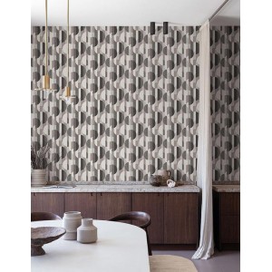 Grandeco|Moderne kreisförmige Muster grün Tapete|Jugend 2