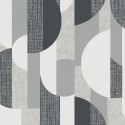 Grandeco|Moderne kreisförmige Muster grau-schwarz Tapete|Tapeten