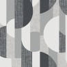 Grandeco|Papier peint géométrique moderne cercles gris noir|Papier Peint