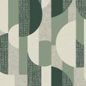 Grandeco|Moderne kreisförmige Muster grün Tapete|Jugend