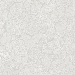 Cristiana Masi|Papier Peint feuilles beige et gris|Floral