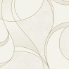 Grandeco|Papier peint métallisé moderne ondes beige doré|Moderne