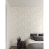 Papel pintado metalizado moderno ondas beige dorado - Grandeco Tempo A57215