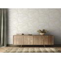 Grandeco|Papier peint métallisé moderne ondes beige doré|Moderne