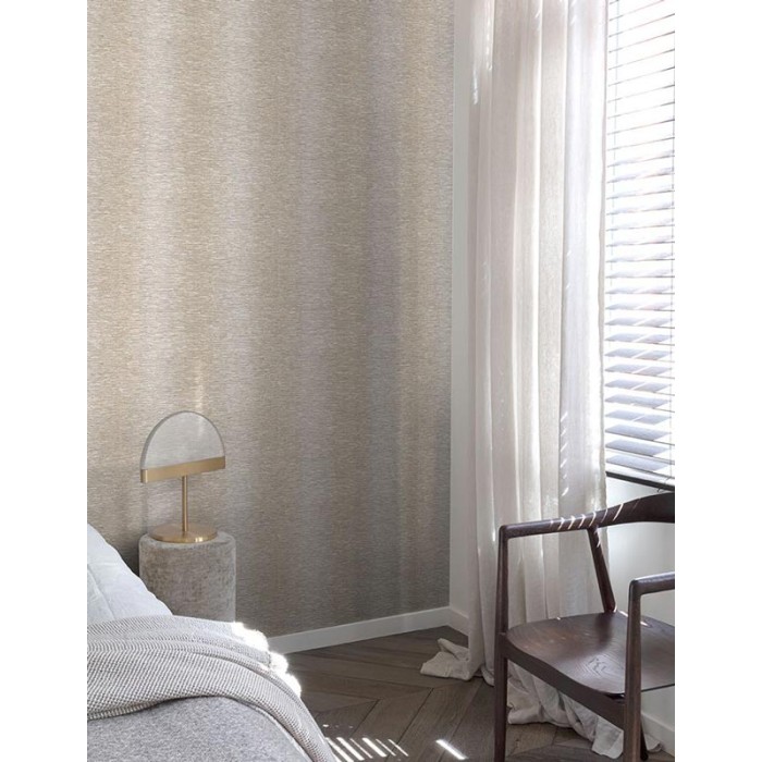 Grandeco|Papier peint contemporain bandes abstraites beige|Imitation Stuc