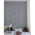 Grandeco|Natürlicher Steinmauer-Effekt blau Tapete|Tapeten