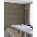 Grandeco|Goldbraune Blumen, Zweige und Blätter Tapete|Ethnisch