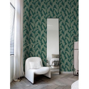 Casadeco|Papier peint floral beige avec imprimé de feuilles élégant|Floral 2