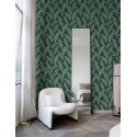Grandeco|Papier peint minimaliste grandes feuilles vert|Minimaliste